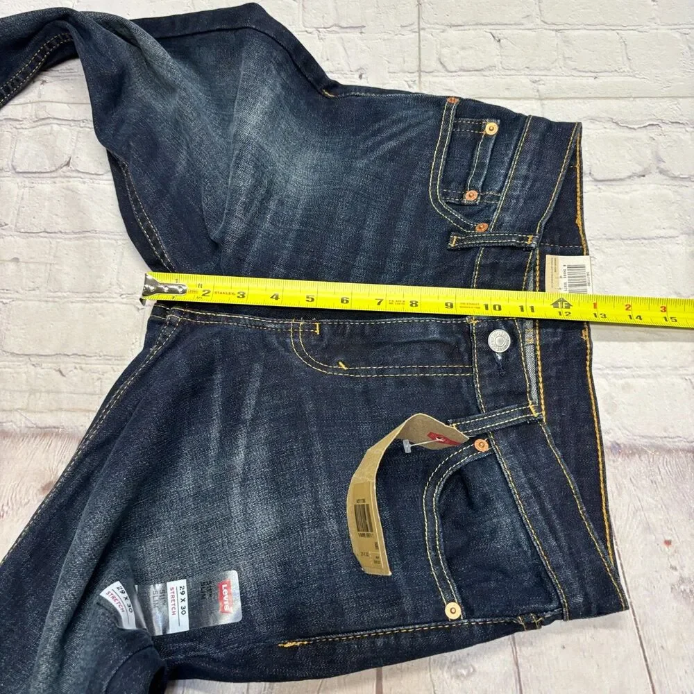 NWT Levi's 511 Slim Fit Jeans Men Size 29x30 Blue Denim Stretch D129 -7